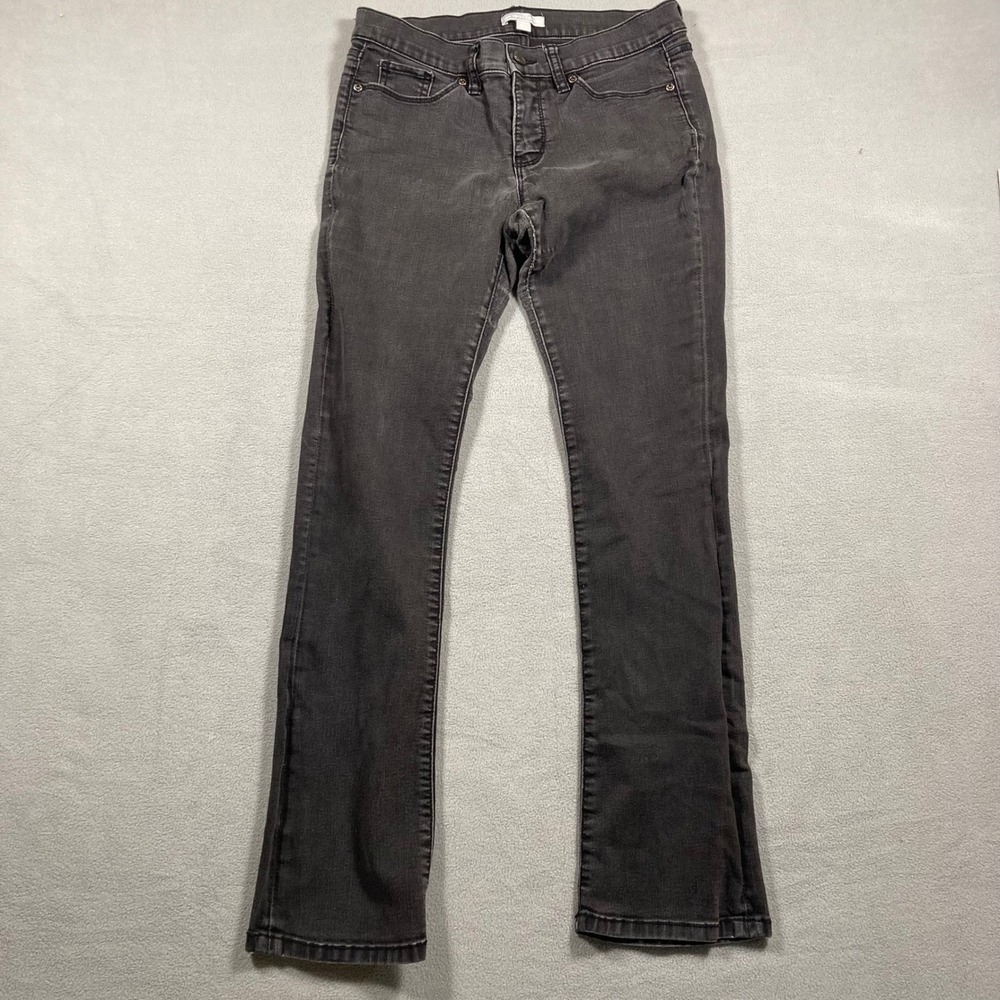 New York & Company Jeans Womens 8 Petite Black Legging Mid Rise